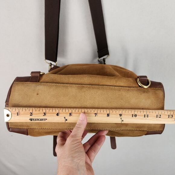 Jesslyn Blake 100% Leather & Suede Messenger Bag Brown/Tan Crossbody Option EUC - Picture 16 of 16